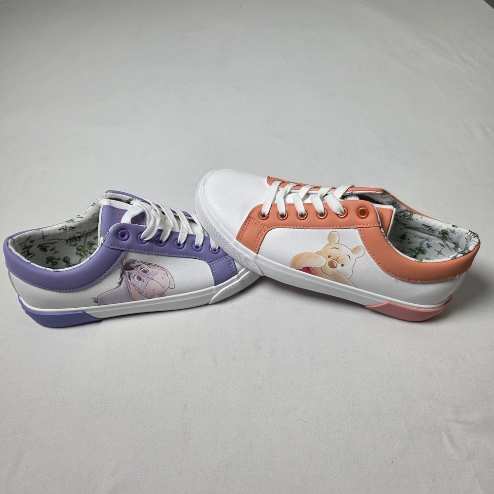 Ground Up Disney Winnie the Pooh Eeyore Sneakers Womens 8 Mismatched Low Top